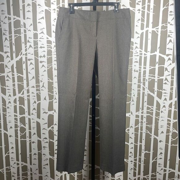 Ann Taylor LOFT Marisa Wide Leg Houndstooth Print Pant sz 8 Upcycled Buttons - Picture 1 of 11